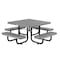 Global Industrial Square Kids Picnic Table, Gray, Expanded Metal, 46 in L, 24-1/2 in H Overall 277151KGY - alternate 1